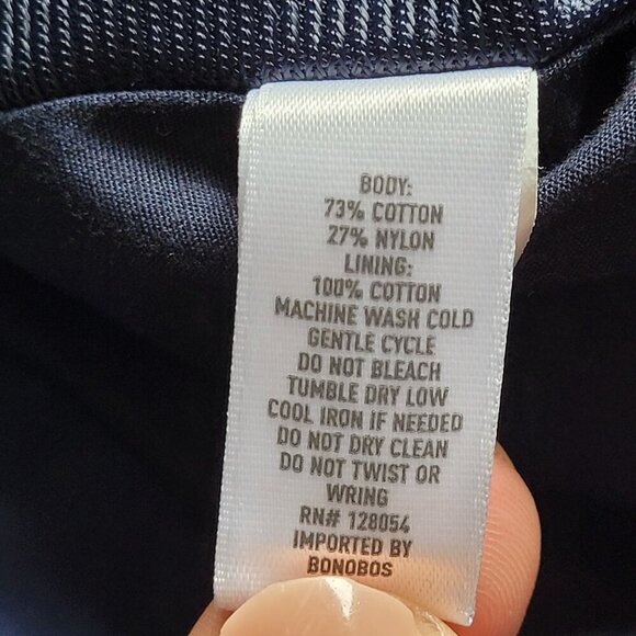 BONOBOS Full Zip Snap Element Jacket Sz L Navy Blue Pockets Cotton Nylon Stretch - Picture 8 of 14